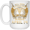 Image of All Men Are Created Equal The Best Are Born April 14th Tee