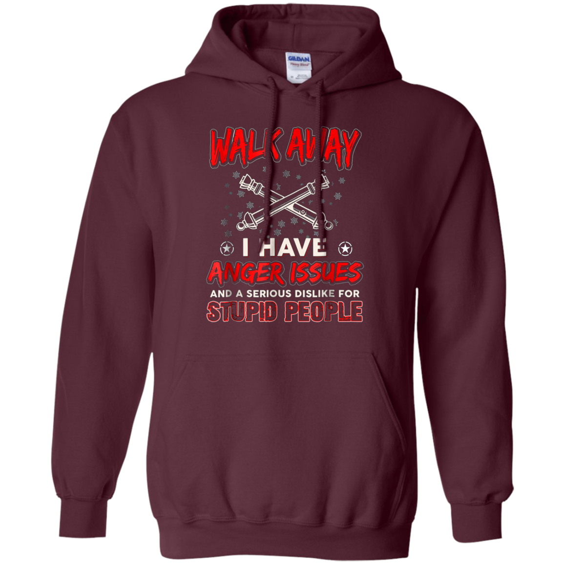Artilleryman T-shirt , Walk Away I Have Anger Issues Aand A