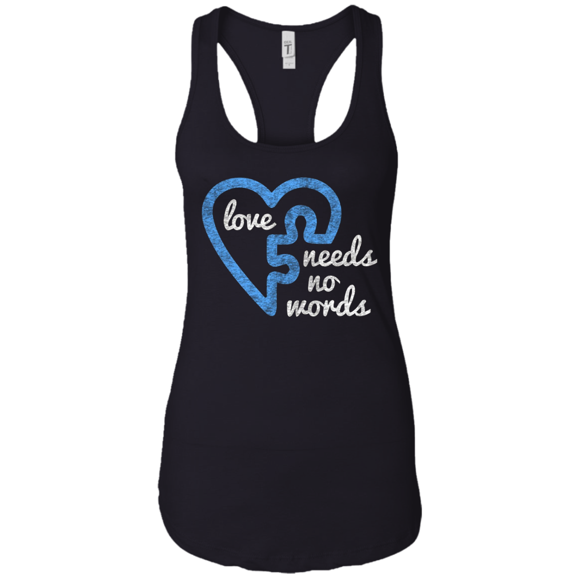 L'amour de l'autisme n'a pas besoin de mots T-shirt de pièce de puzzle en détresse