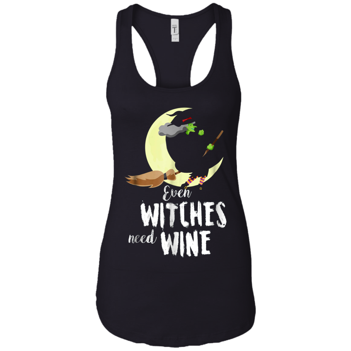 Funny Halloween T Shirt Even Witches Need Wine Shirt