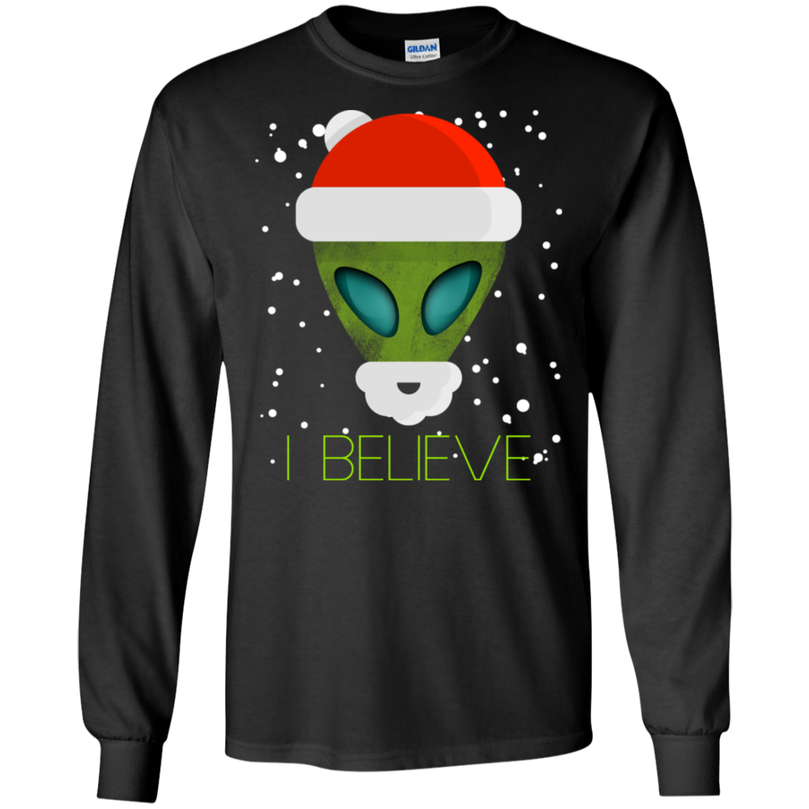 Alien Funny Christmas Tee Shirt I Believe Cute Ufo Gift