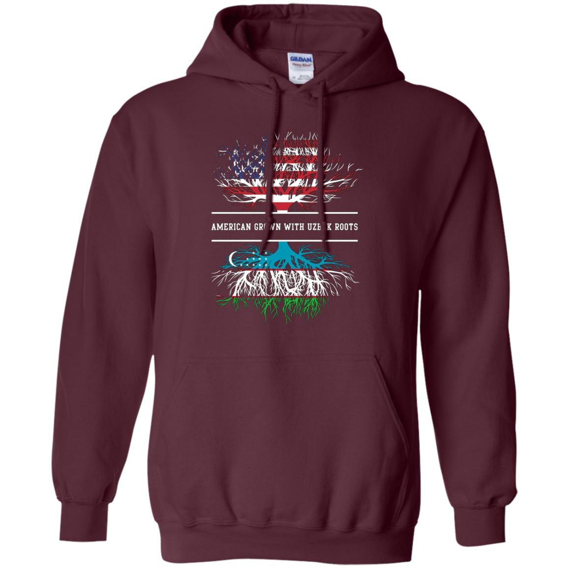 American Grown With Uzbek Roots T-Shirt Uzbekistan Tee