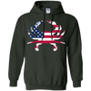 Image of American Flag Tees: Crab Animal Outline USA T-Shirt