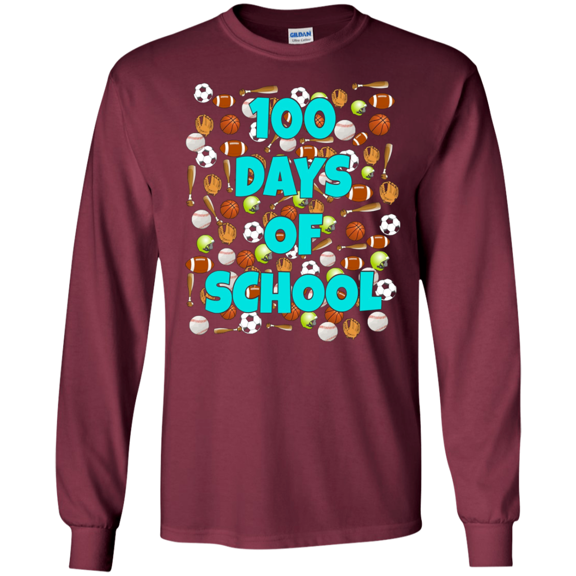 100 Days of School T Shirt for kids or teachers - Sports