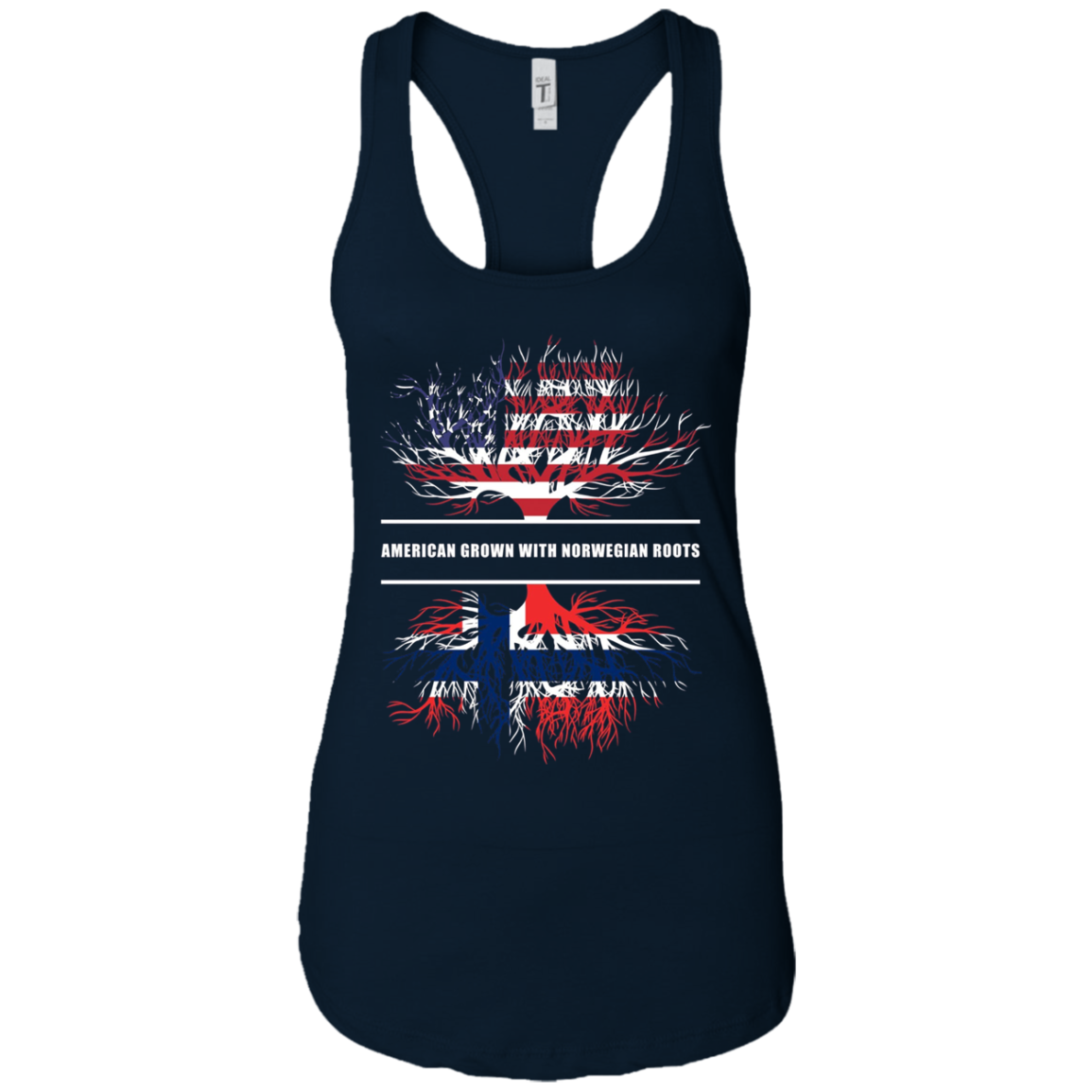 American Grown With Norwegian Roots T-Shirt Norway Tee