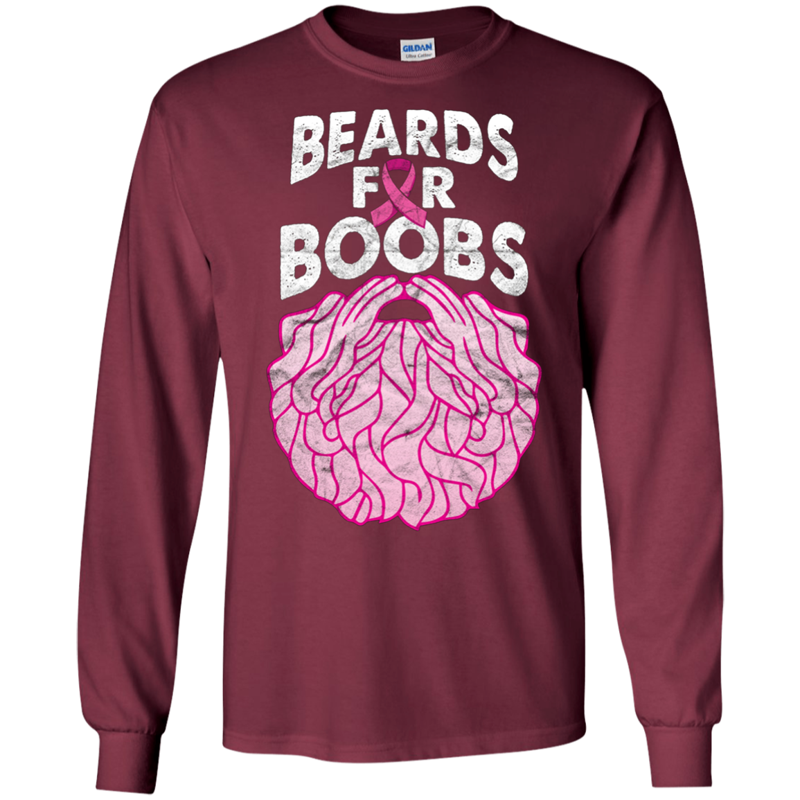 'Beards Breast Cancer Shirt' Breast Cancer Awareness Shirt