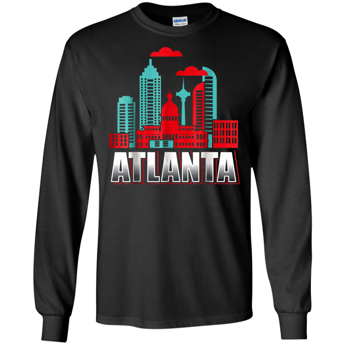 Atlanta T Shirt Funny Atlanta Georgia Skyline Souvenir Tee