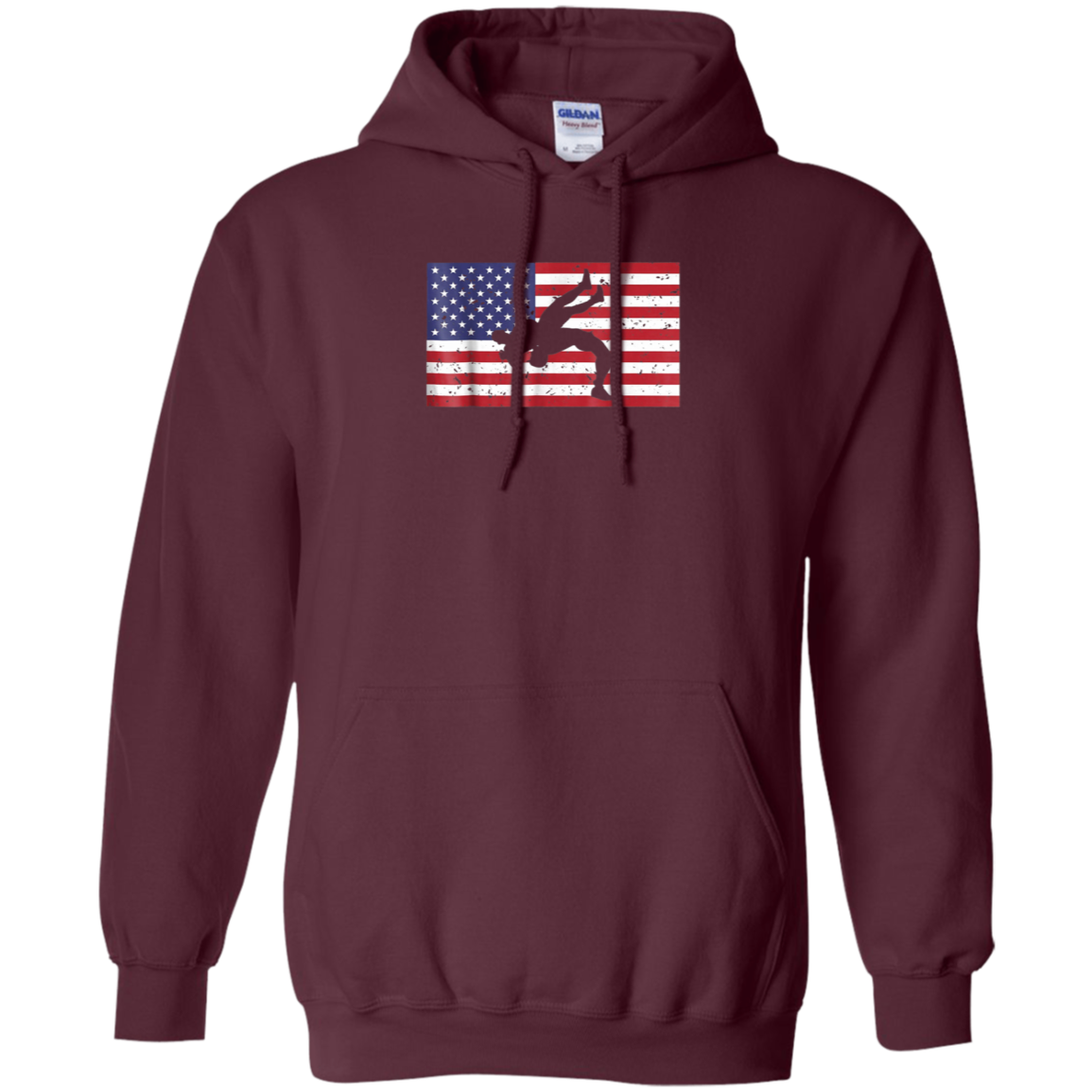American Wrestling Patriotic T-Shirt with the USA Flag