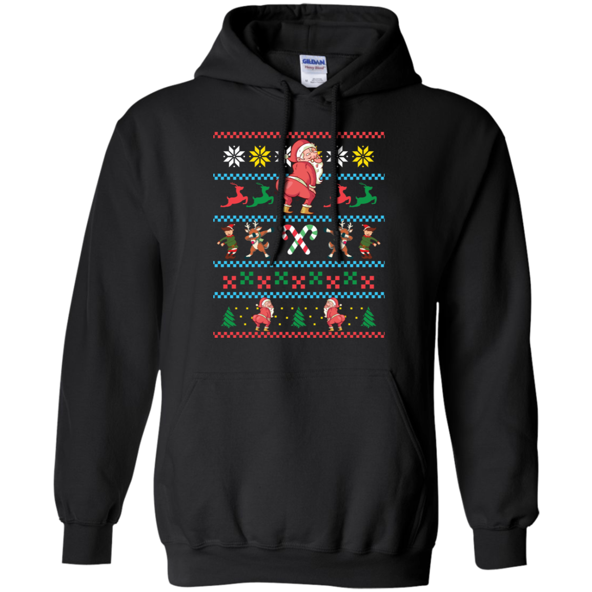 Santa Twerking T-Shirt Funny Elf Floss Dab Ugly Sweater
