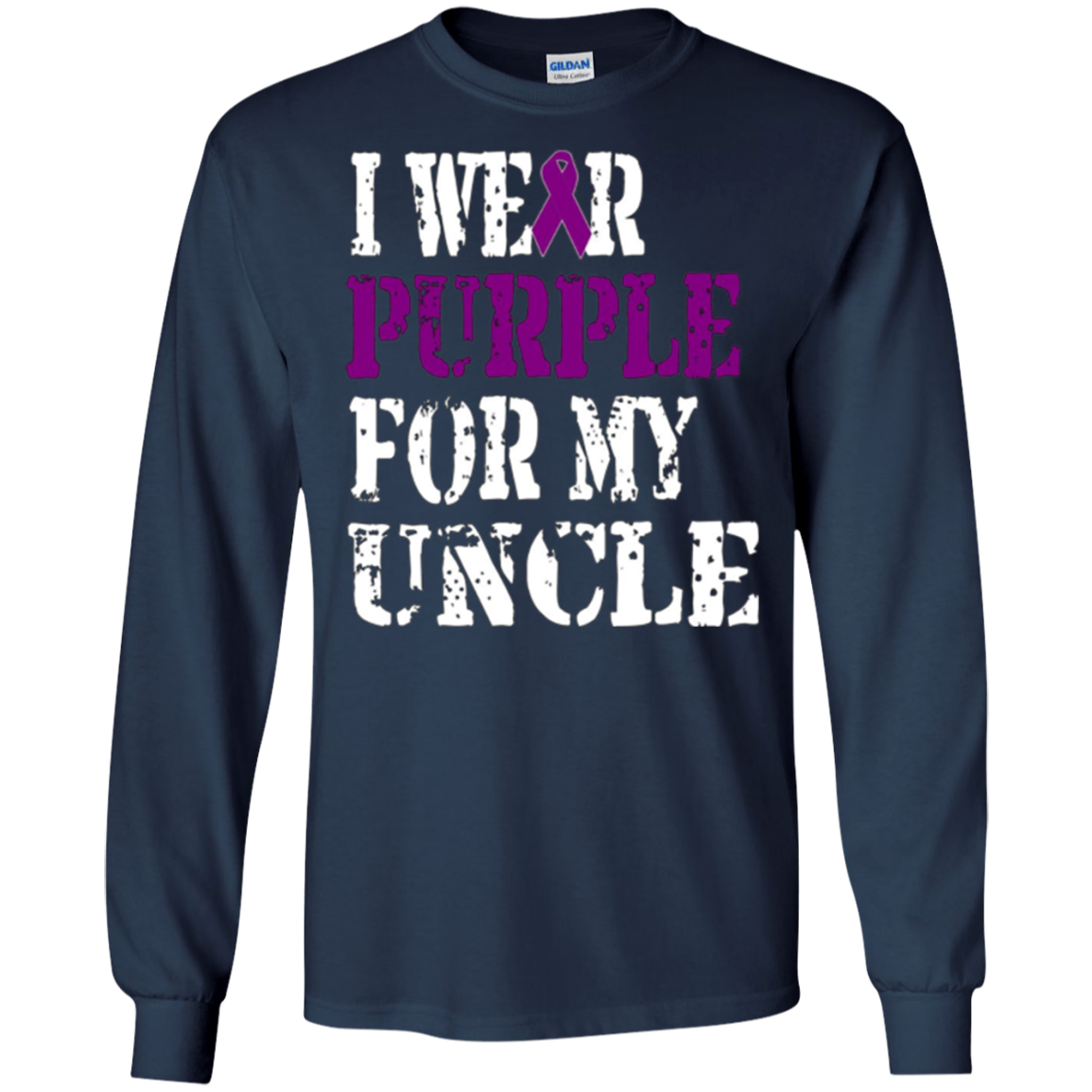 Alzheimer's Awareness T-shirt I Wear Purple For My Uncle