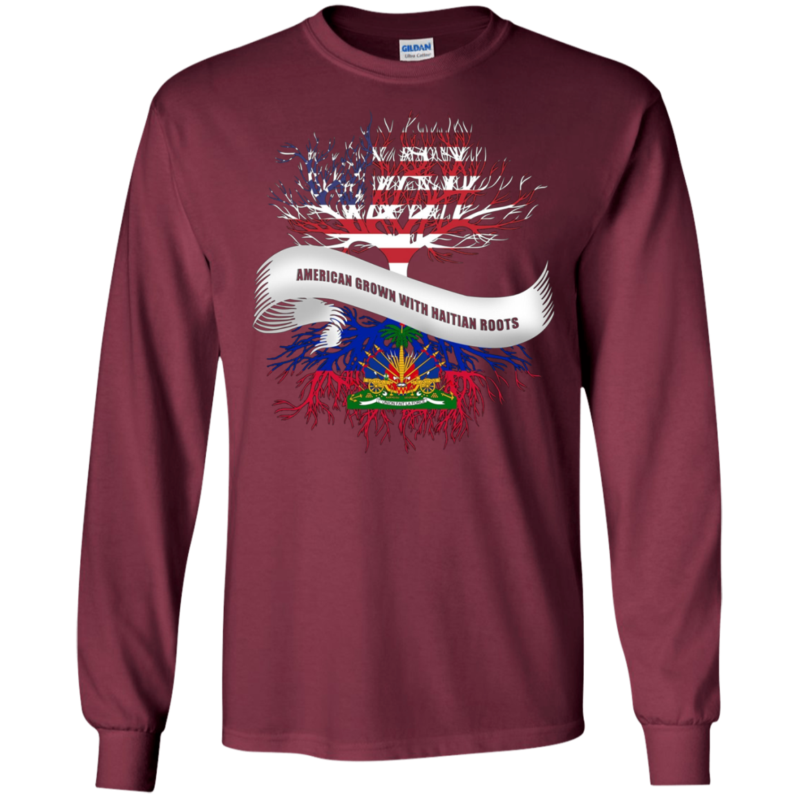 American Grown With Haitian Roots T-Shirt Haiti Tee