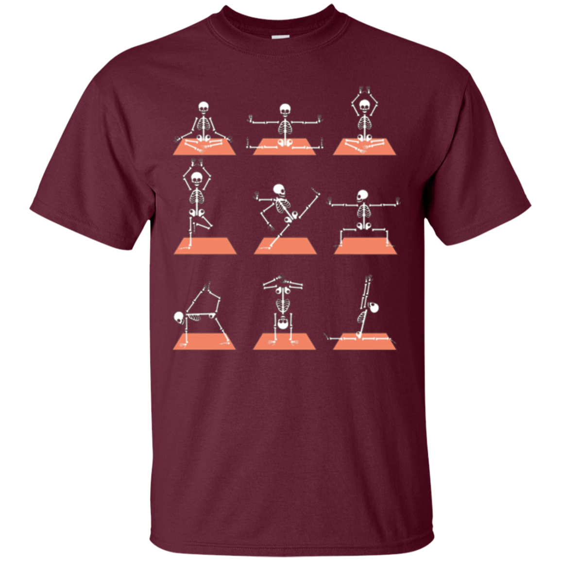 Christmas Skeleton Yoga Pose Shirt Exercise Work Out