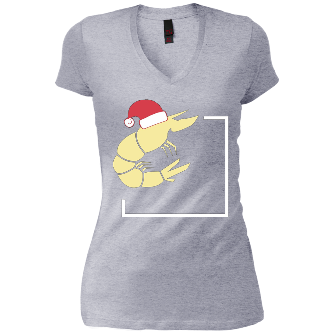 Christmas Shrimp T-Shirt - Shrimp With Santa Hat Tee