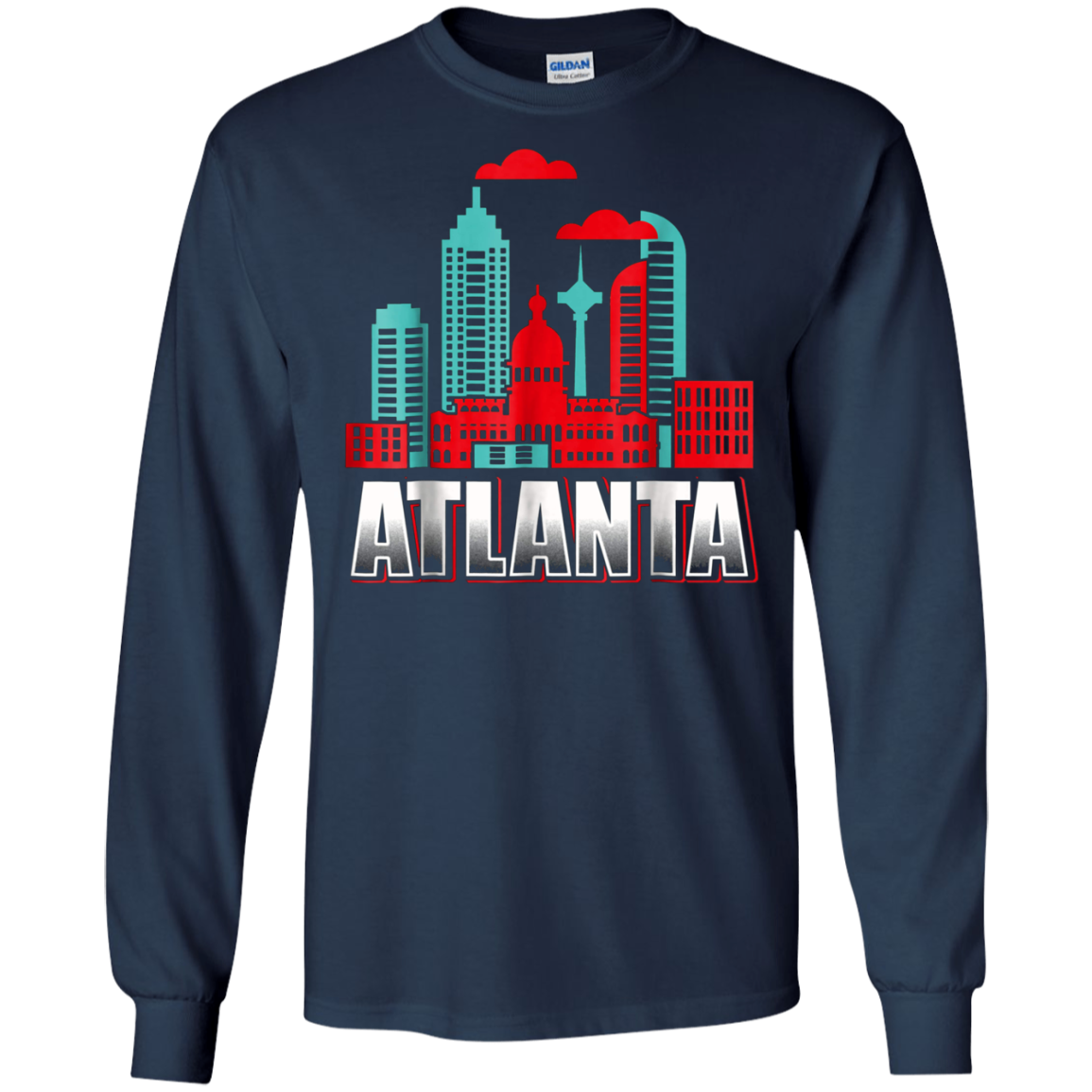 Atlanta T Shirt Funny Atlanta Georgia Skyline Souvenir Tee