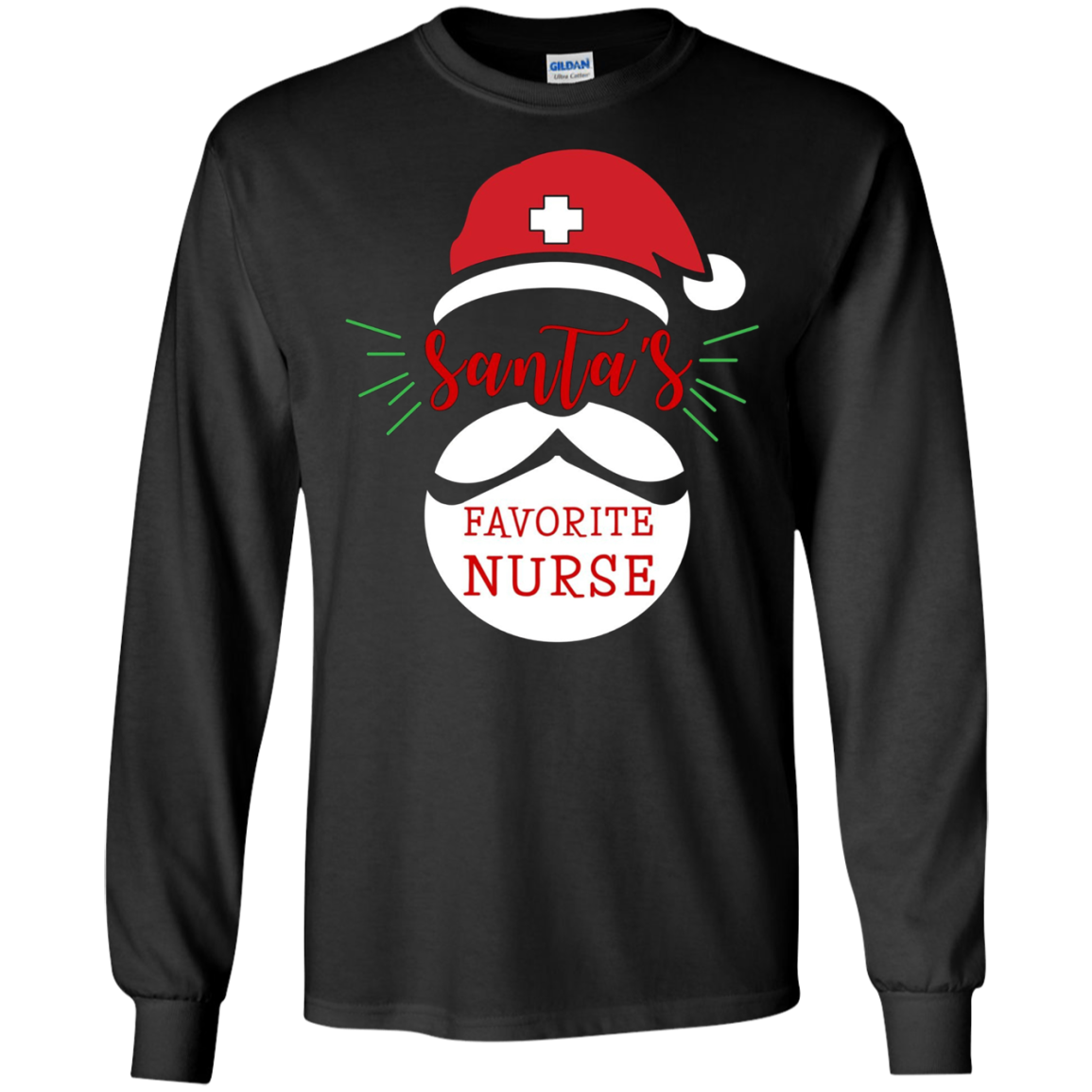 Santa's Favorite Nurse Funny Nurse Christmas T-Shirt