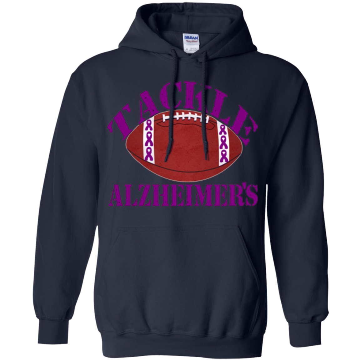 Alzheimer Awareness Purple Ribbon T Shirt For Football Fans
