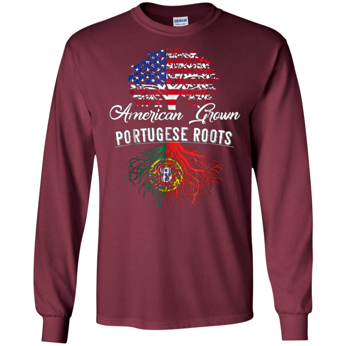 American Grown Portugese Roots T-Shirt Men Women Kids