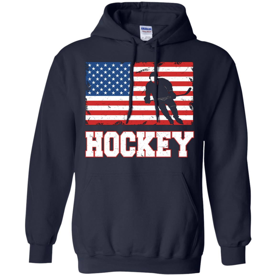 American Flag Hockey Tshirt Patriotic