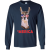 Image of 'Merica Llama Patriotic USA July 4 Sunglasses Funny T-Shirt