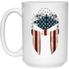 Image of American Spartan Old Glory Molon Labe USA Flag T-Shirt
