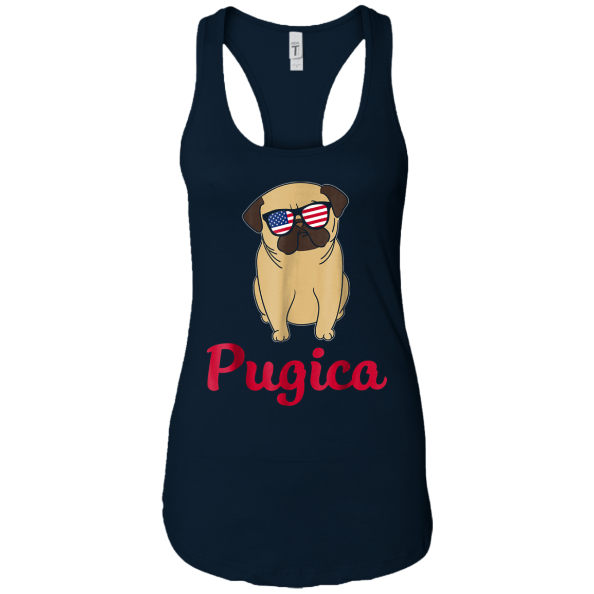 American Flag Pug T-Shirt 4th July Shirt Gift 2018