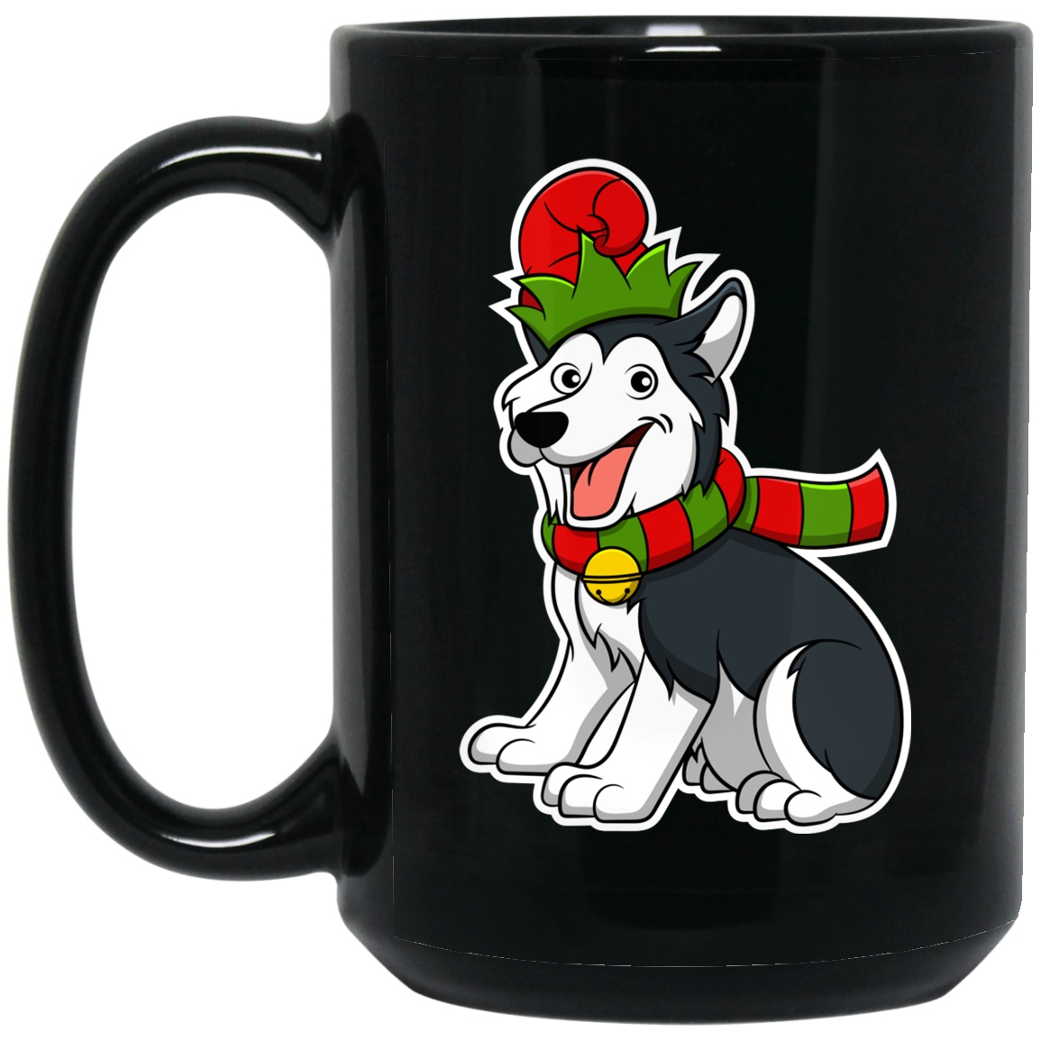 Christmas Siberian Husky Dog T-Shirt, Puppy Xmas Gift