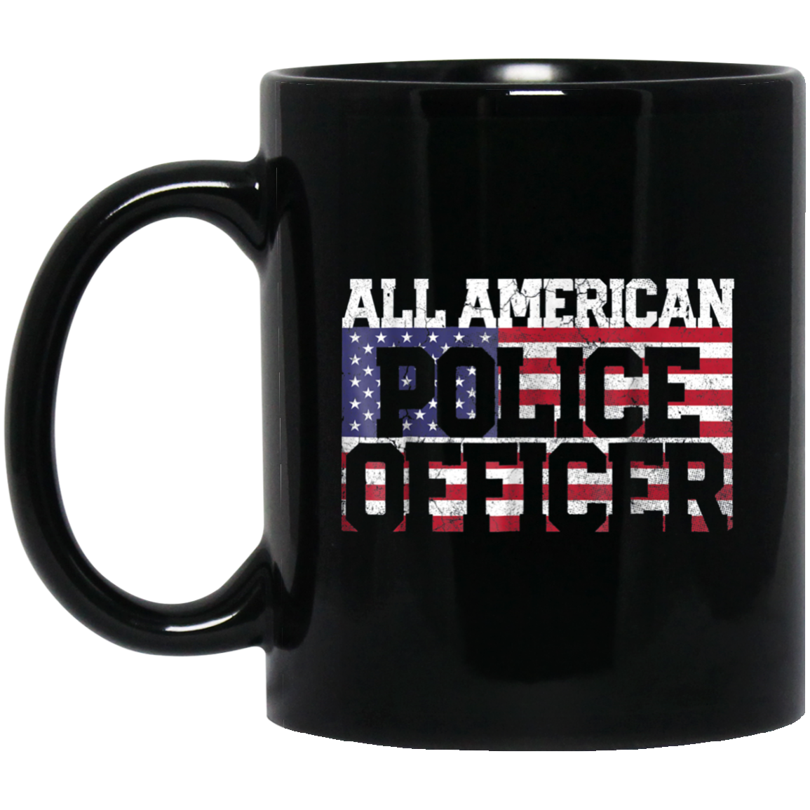 4th of July TShirt All American Police Officer Father's Day