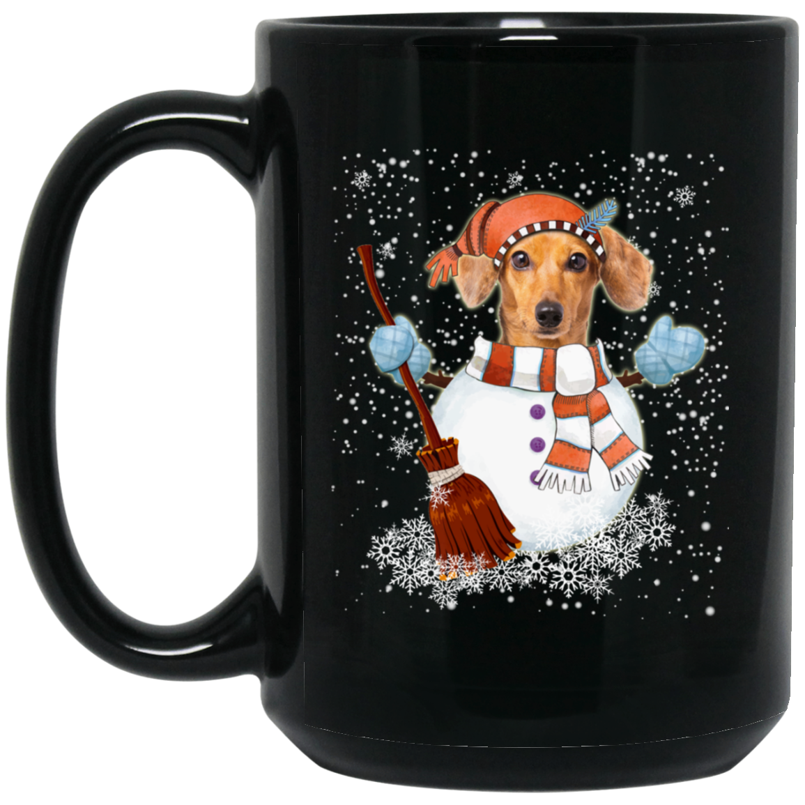 Christmas Snowman Dachshund Funny T-shirt