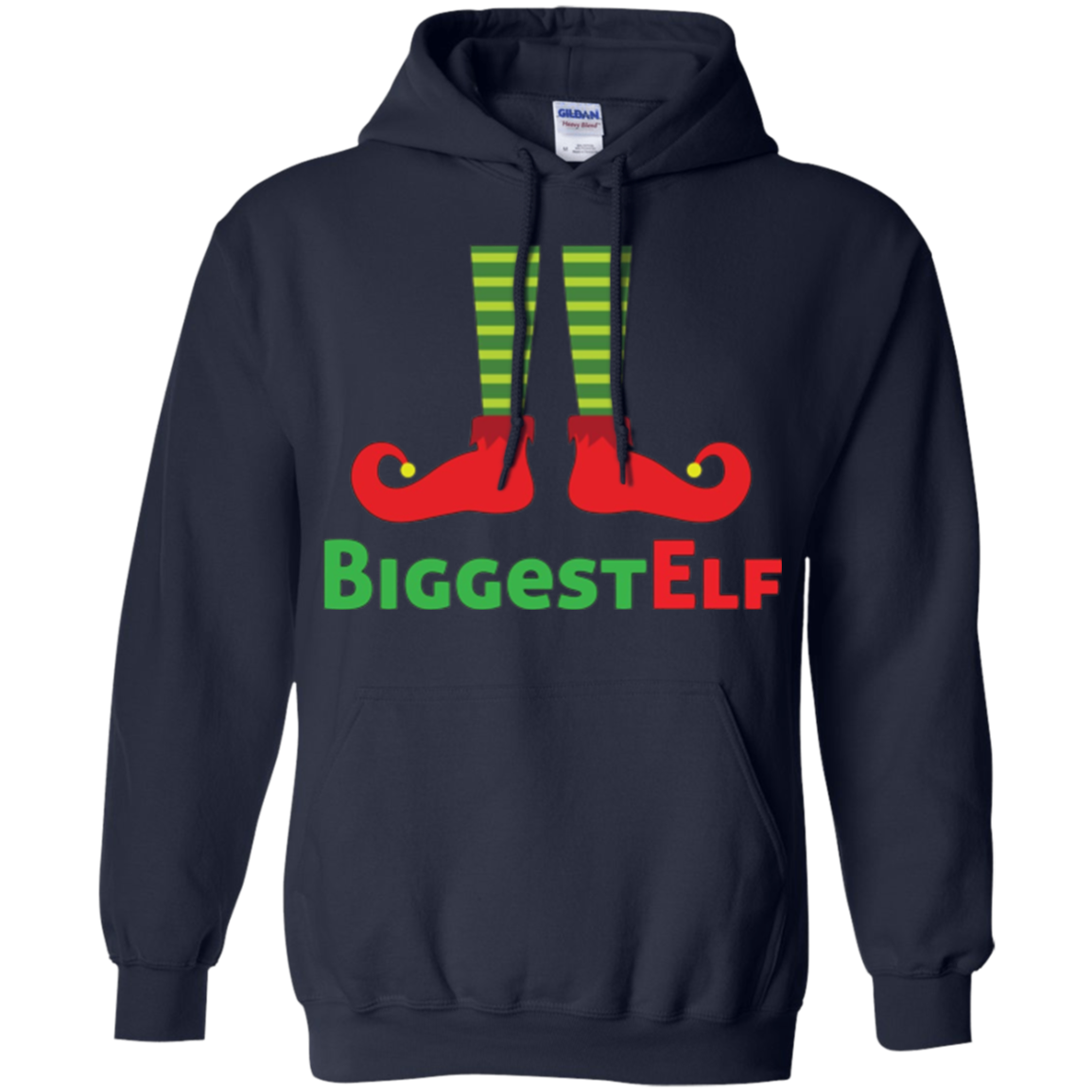 Biggest Elf Matching Family Christmas Picture Greeting Cards