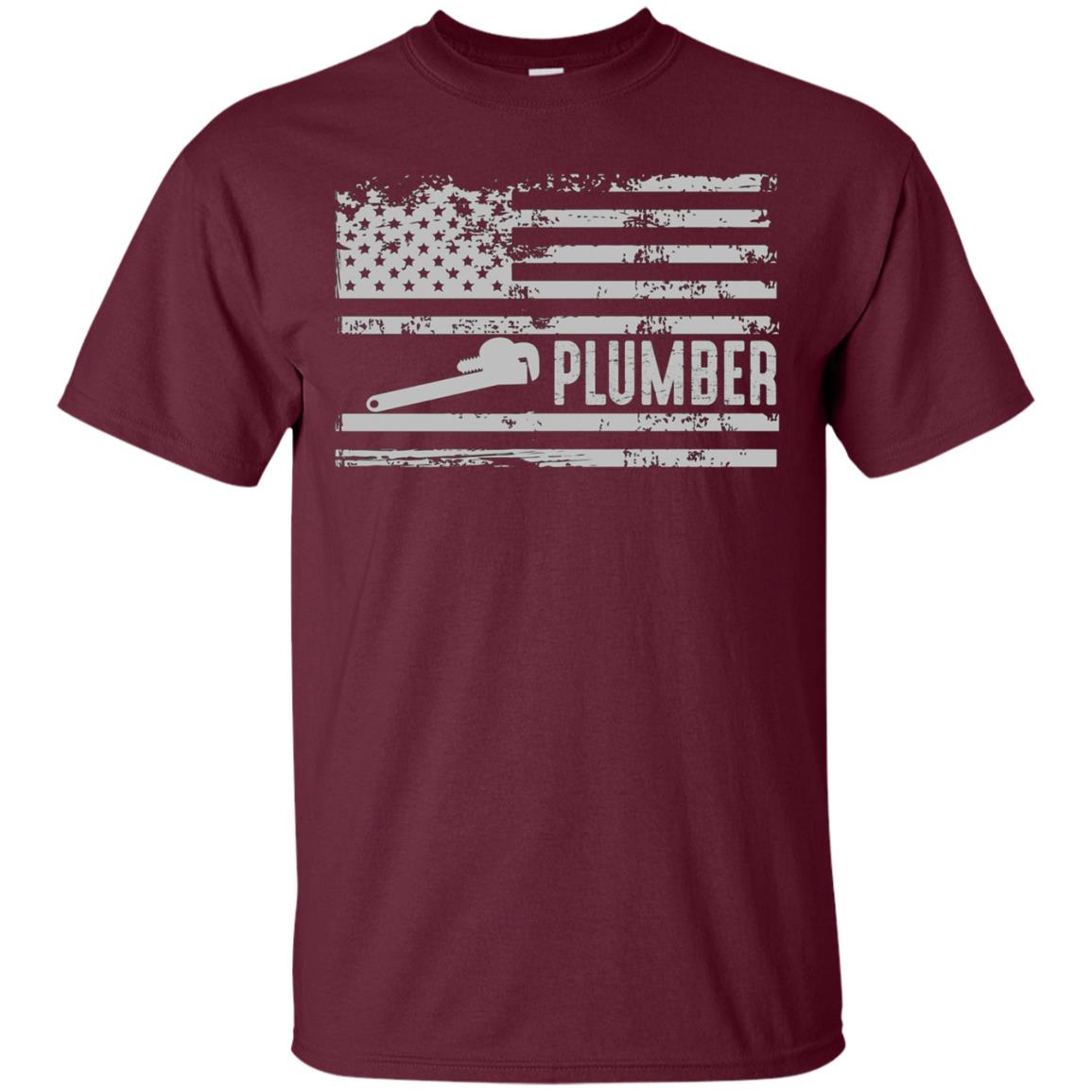American Plumber United States Flag Gift T-Shirt