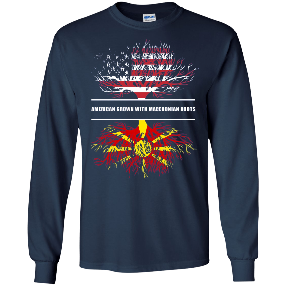 American Grown With Macedonian Roots T-Shirt Macedonia Shirt