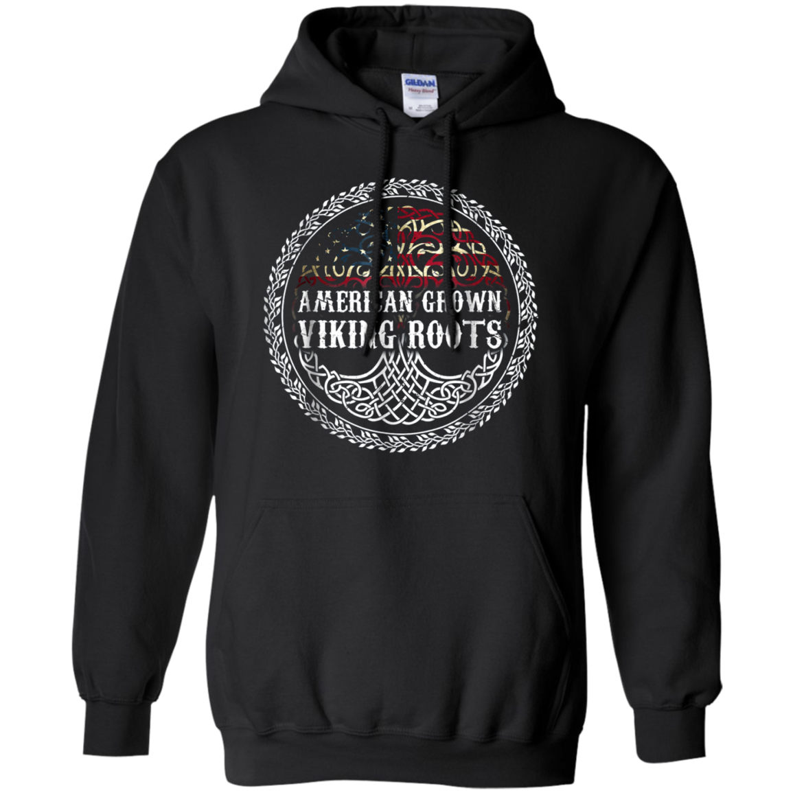 American Grown - Viking Roots T-shirt American Flag Tree Tee