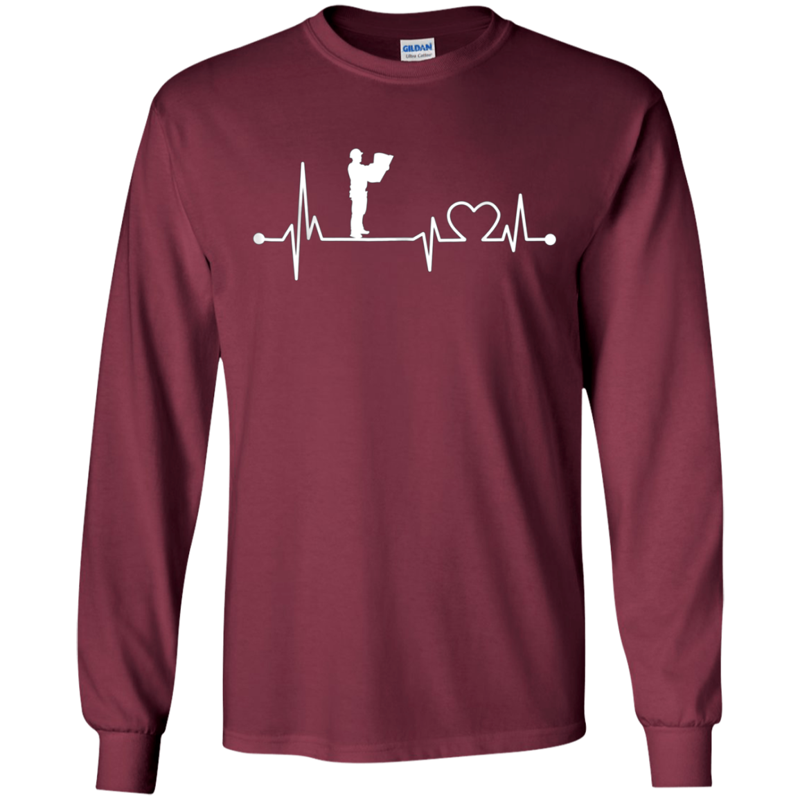 Architect Heartbeat Shirt Funny Architecture Cool Love Gift