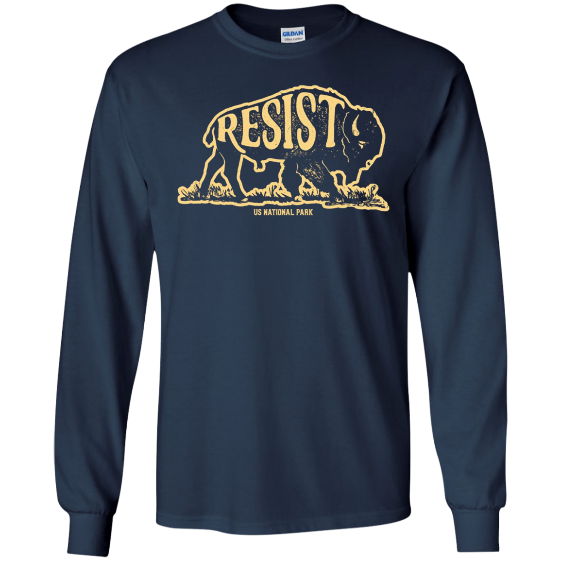ALT US National Park Resist Service T shirt Bison Vintage