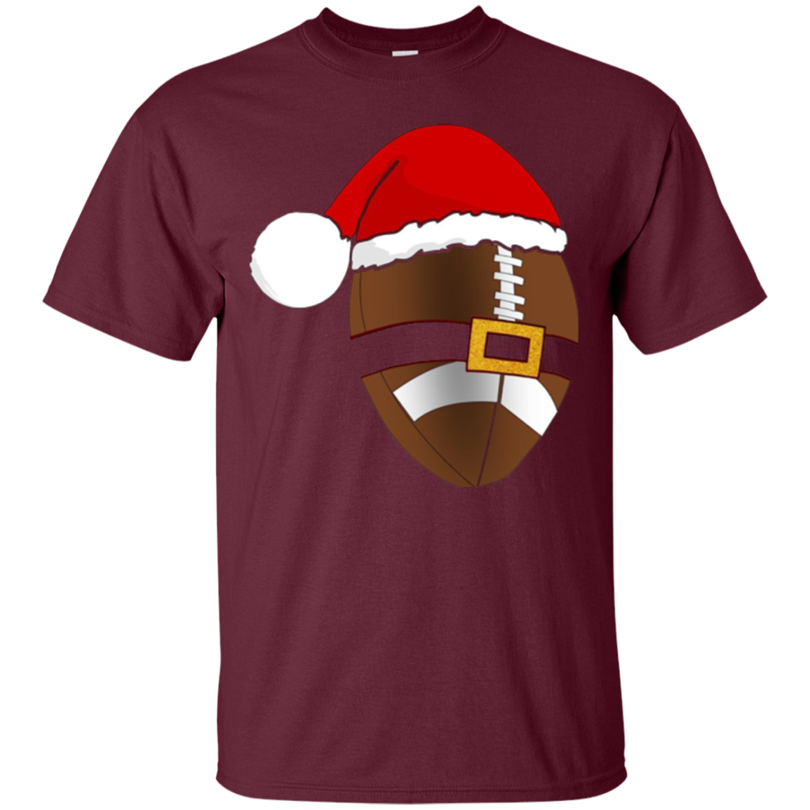 Santa Football Christmas Sports T-Shirt
