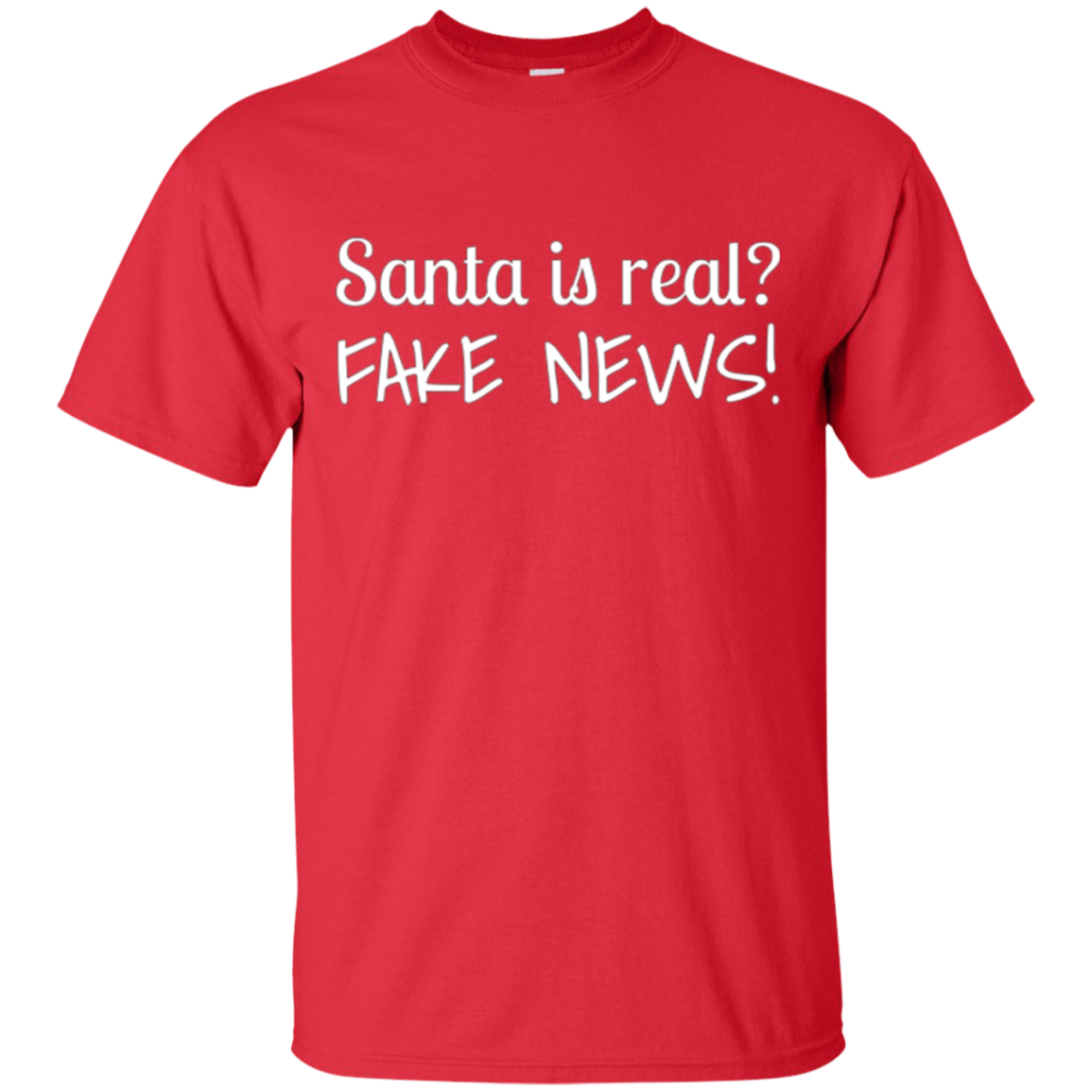 Santa Fake News T-Shirt Trump Joke Funny Christmas Gift
