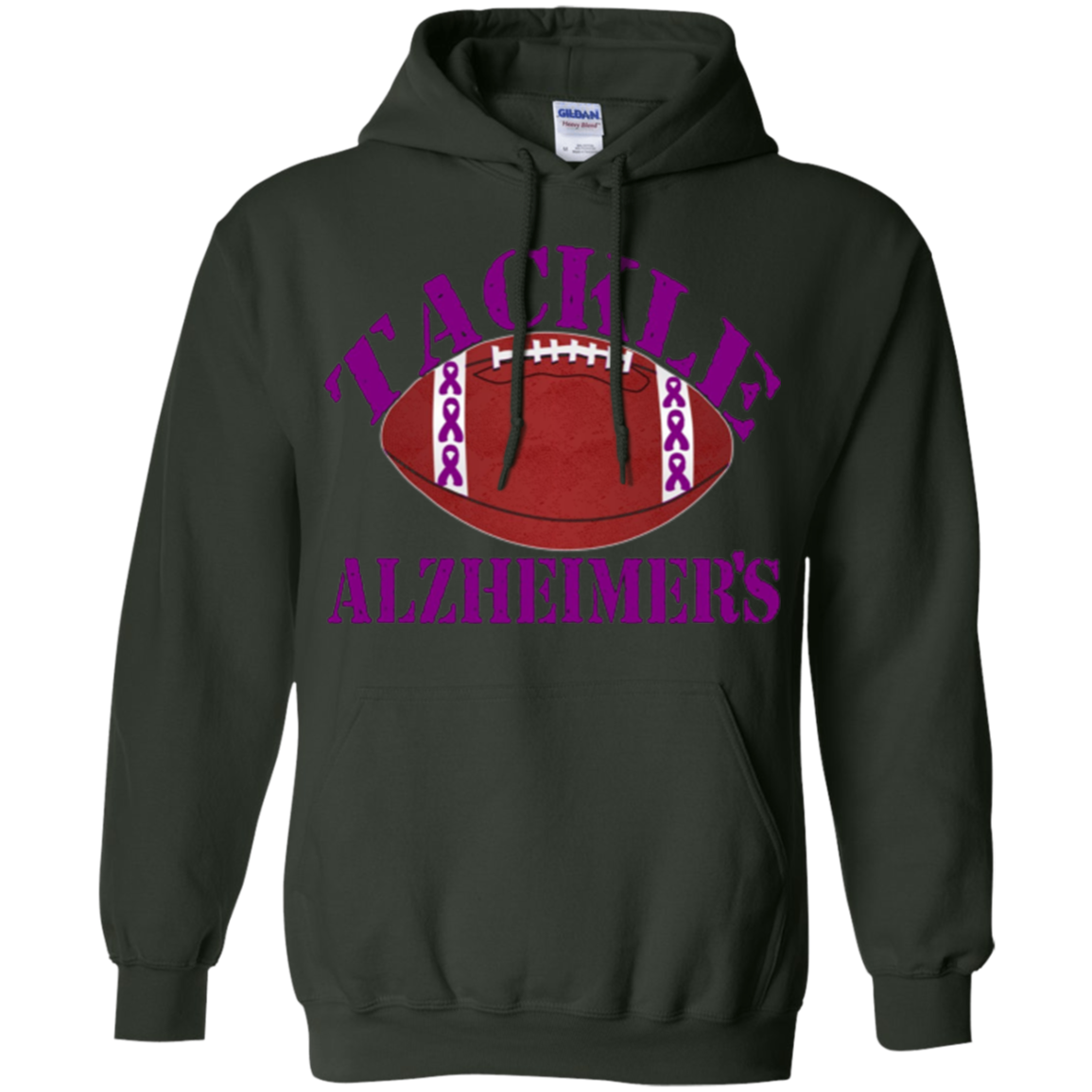 Alzheimer Awareness Purple Ribbon T Shirt For Football Fans