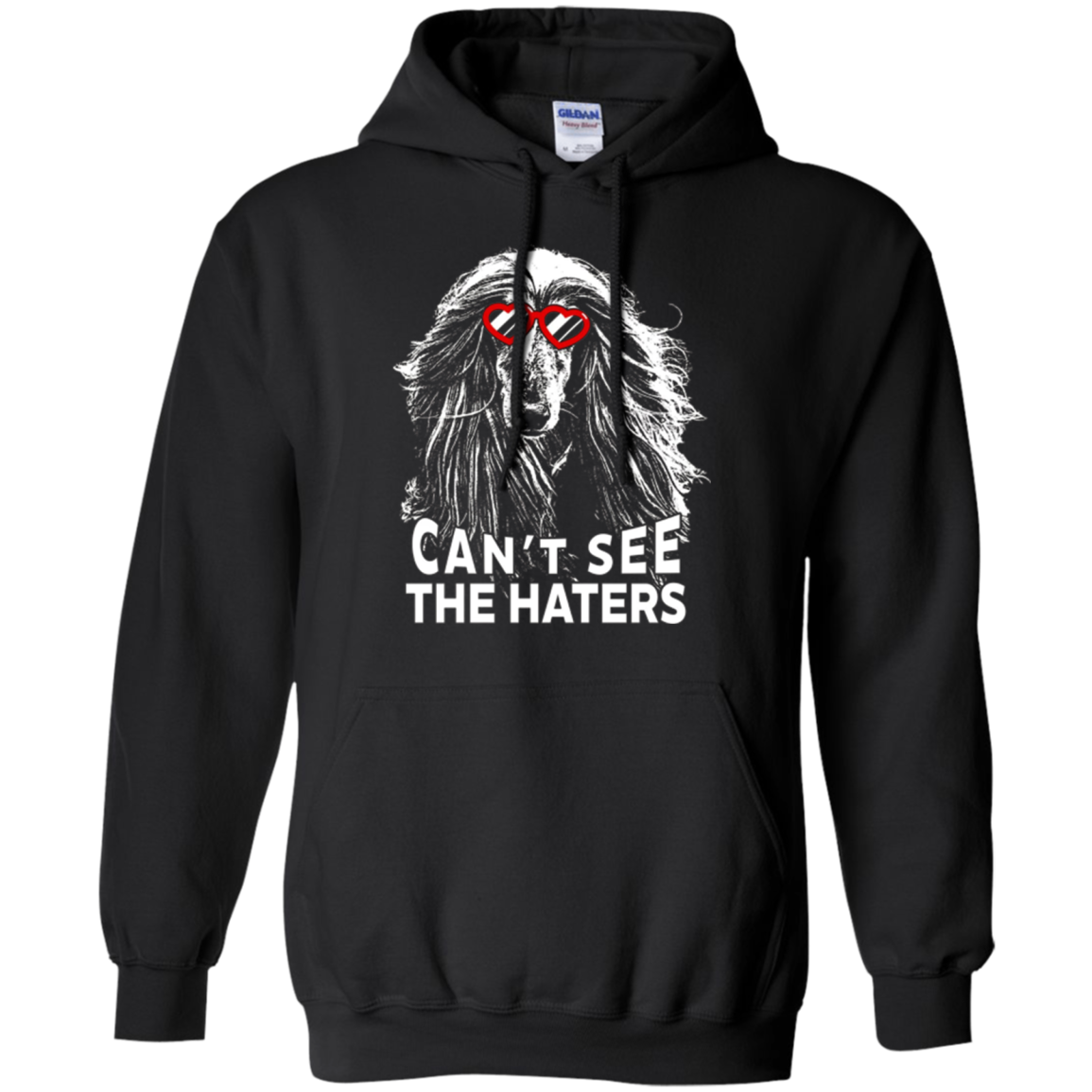 La chemise de chien de meute afghane ne peut pas voir les amants de chien mignons Haters placer la balle sur le tee