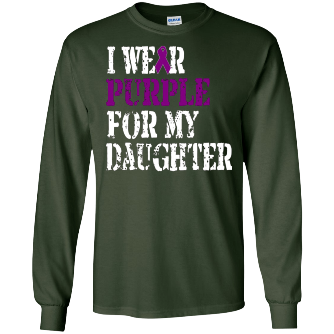 Alzheimer's Awareness T-shirt I Wear Purple For My Daughter