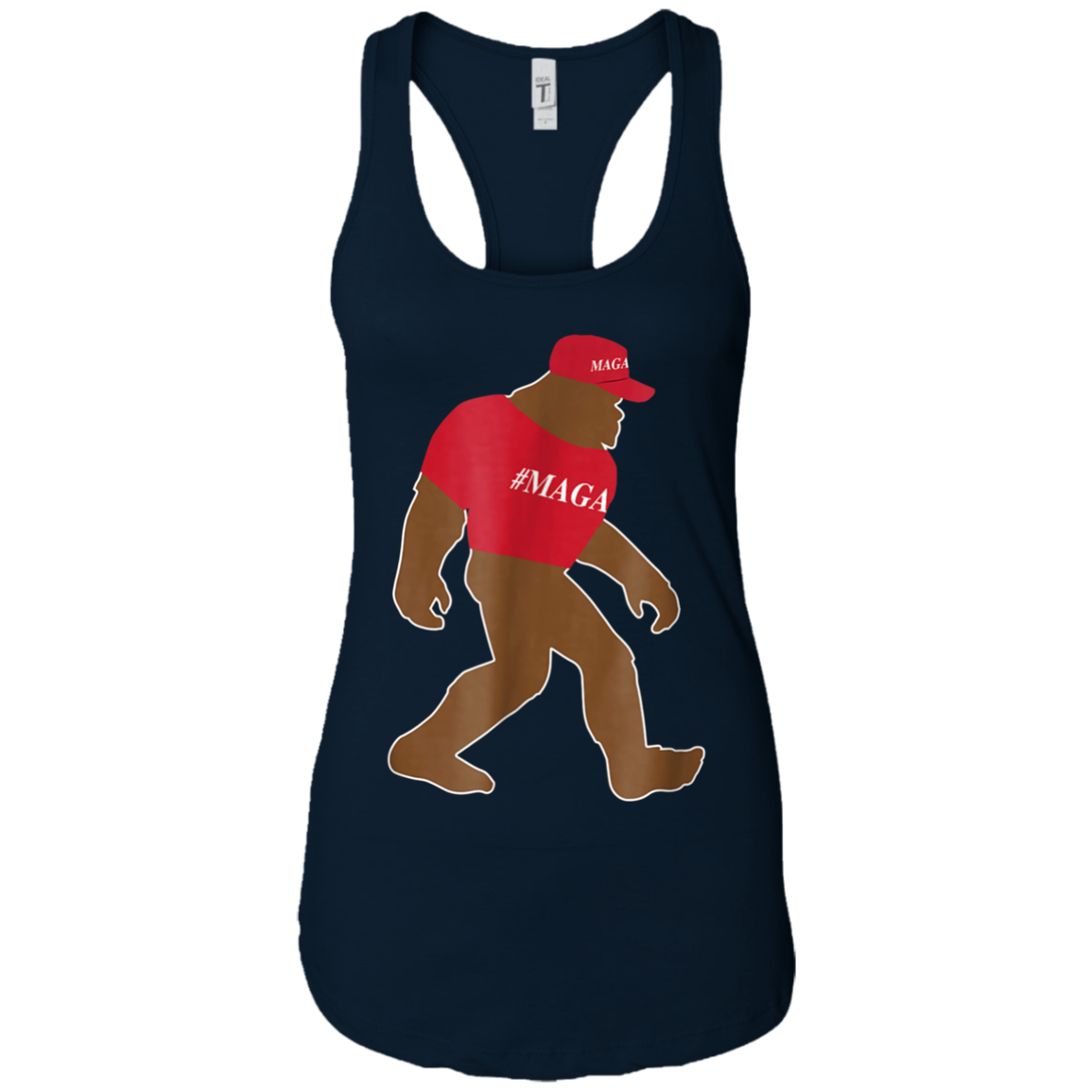 Bigfoot Wearing #MAGA Hat T-Shirt Trump Republican