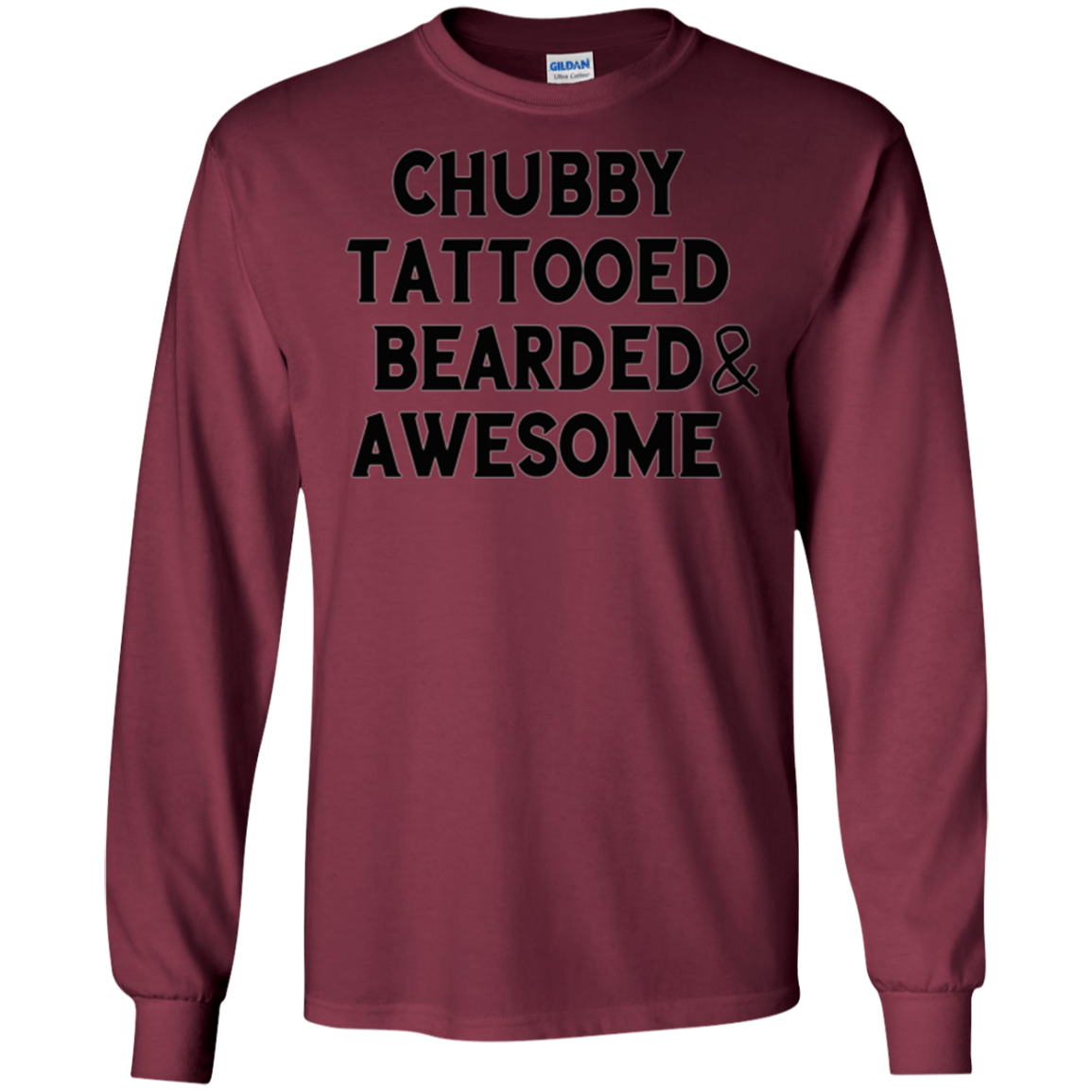 Chubby Tattooed Bearded & Awesome T-Shirt gift for men