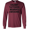 Image of T-shirt barbu tatoué potelé et génial pour homme