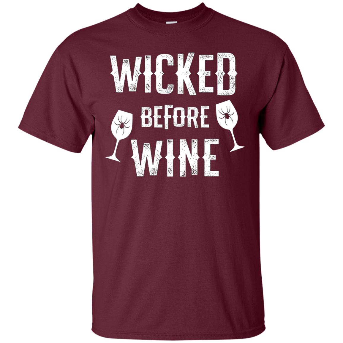 Funny Halloween Wine Long Sleeve Shirt Wicked Before Wine