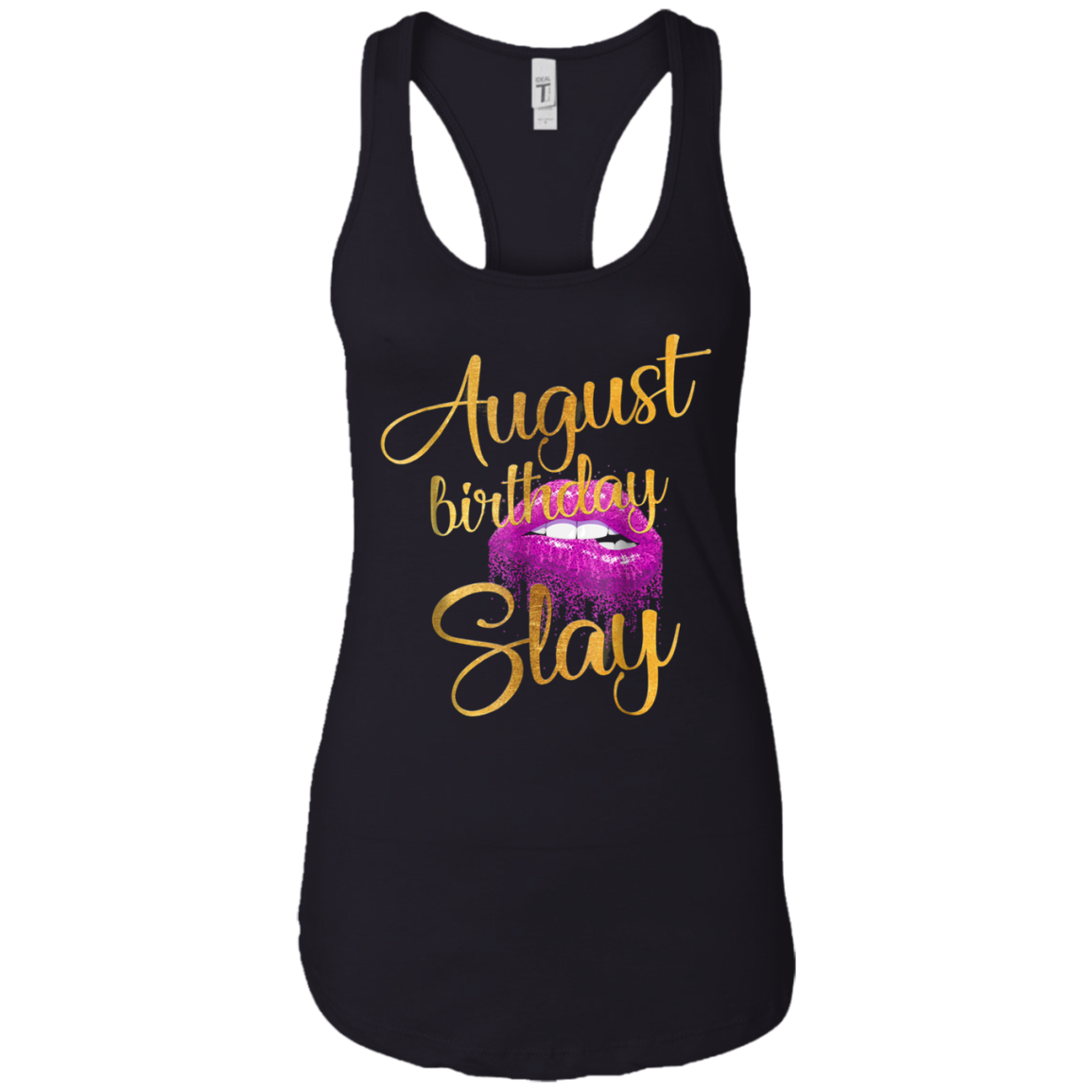 August Birthday Purple Lips Slay T-shirt Birthday Gift