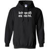 Image of "Ich Weiss Es Nicht" Funny German Teacher Student Shirt