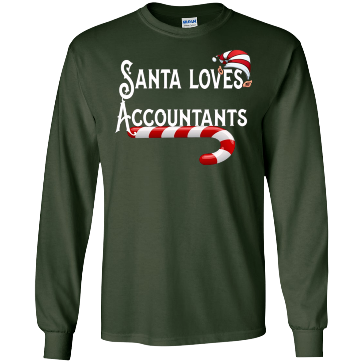 Santa Loves Accountants T-Shirt Numbers Gift Tee
