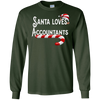 Image of Santa Loves Accountants T-Shirt Numbers Gift Tee