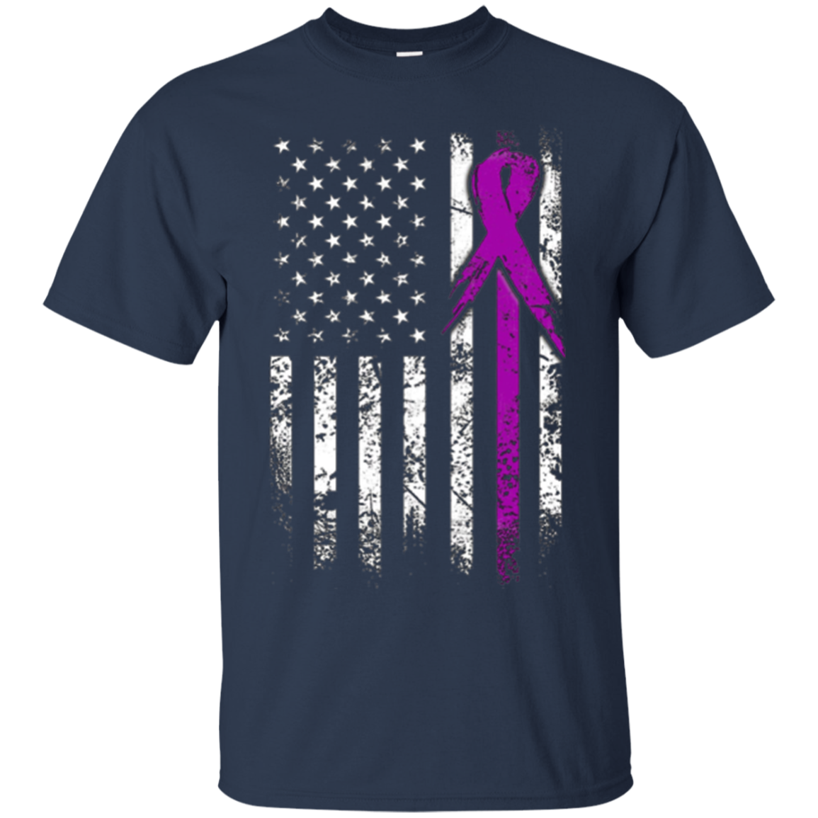 Alzheimer T-Shirt, American Flag Grunge Shirt