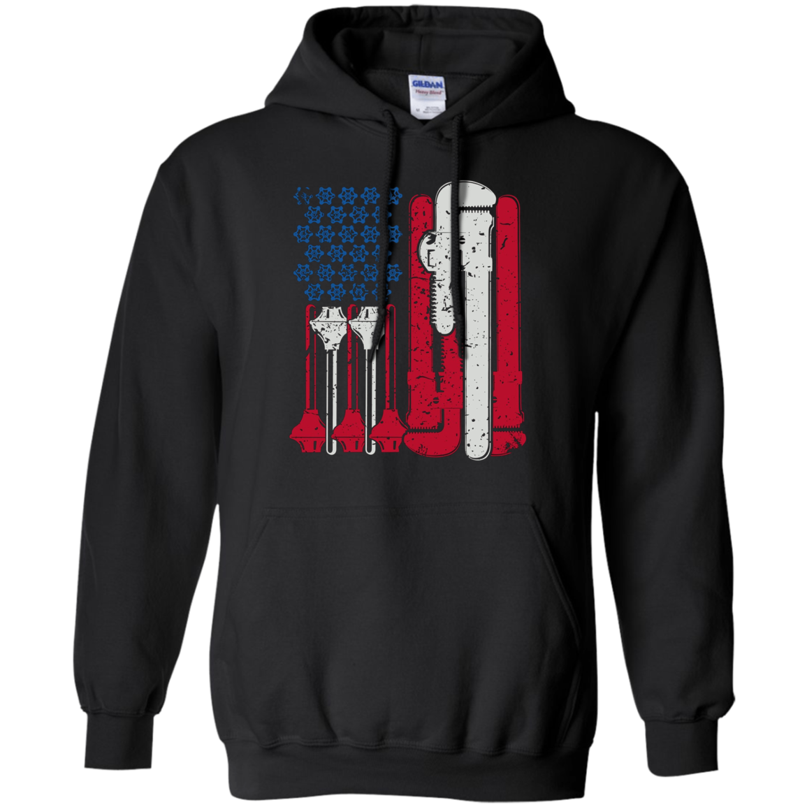 American Flag Plumber Wrench T-Shirt
