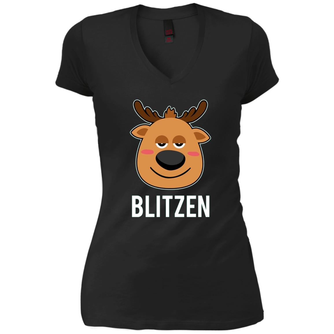 Santa Reindeer Blitzen T-Shirt Christmas Group Costume Tee